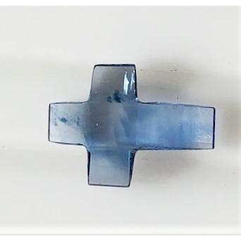 サファイア　クロス型　変型カット　2.22ct　ルース　サファイヤ　珍しいカットの画像