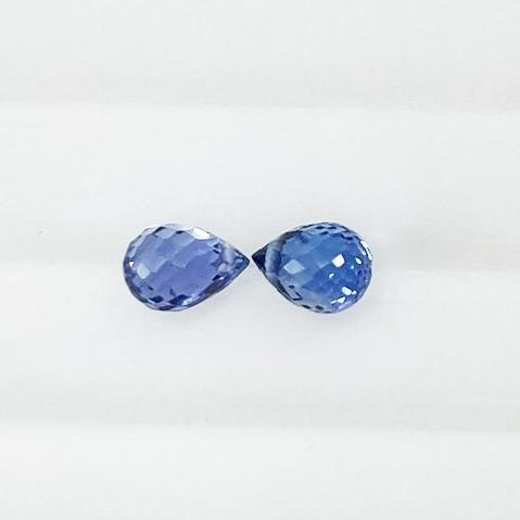 サファイア　ブリオレット　2個セット　合計1.30ct　ルース_1