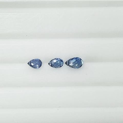 サファイア ブリオレット 3個セット 合計1.04ct ルース｜腕時計 