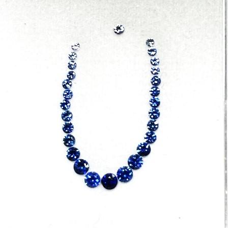 サファイア　1.2〜2.2mm　グラデーション 28個　0.64ct
