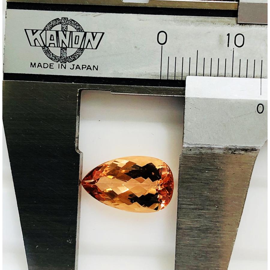 インペリアルトパーズ　ぺアシェイプカット　4.48ct　ルースの画像