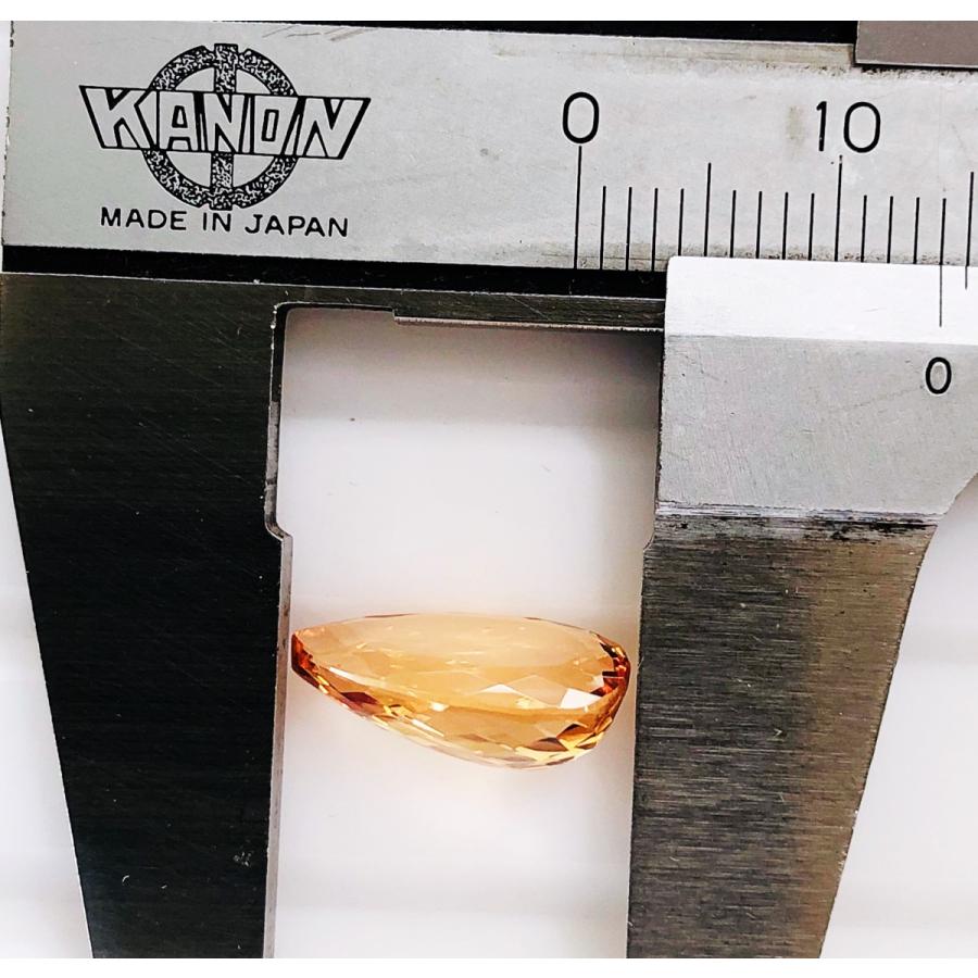 インペリアルトパーズ　ぺアシェイプカット　4.48ct　ルースの画像