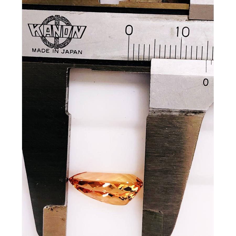 インペリアルトパーズ　ペアシェイプカット　4.62ct　ルースの画像