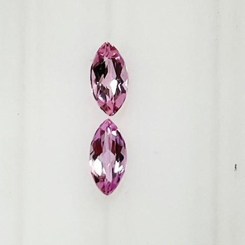 ピンクトパーズ マーキス 3x6mm ペア 2個 0.60ct : gem-ichinoseYahoo 