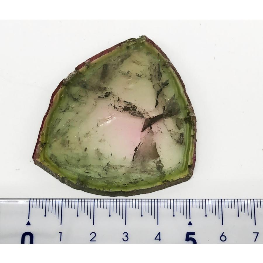 トルマリン　ウォーターメロン　輪切り　151.15ct　ルースの画像