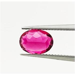 ピンクトルマリン　オーバルカット　1.34ct　ルース ソーティングメモ付の画像