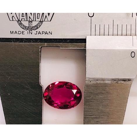 ピンクトルマリン　オーバルカット　1.34ct　ルース ソーティングメモ付の画像