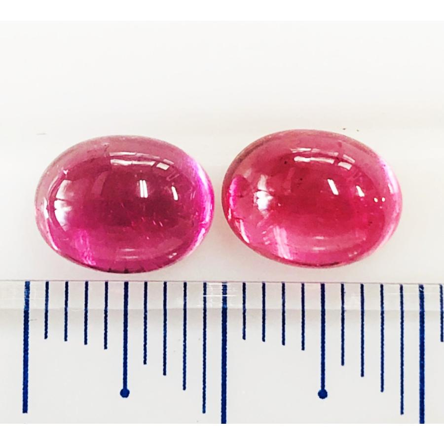 ピンクトルマリン カボション2個セット 合計4.79ct ルース : gem