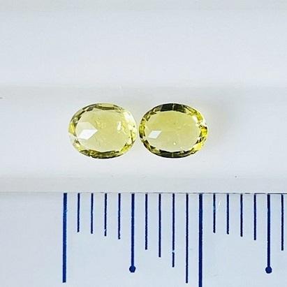 カナリートルマリン　ペアセット　合計0.72ctの画像