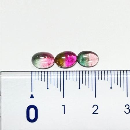 バイカラートルマリン カボション 約5×7 ルース : gem-ichinoseYahoo