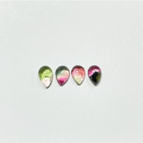 バイカラートルマリン カボション 約5x7mm ルース ペアシェイプ