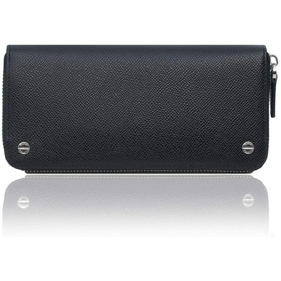 激安大特価 イタリアンレザー 大容量 長財布 メンズ 財布 Giornocrawford 牛革 Black グラウ Grau ボタン カード入れ 小銭入れ 薄型 その他財布 帽子 ファッション小物 Grandprixlagoranco Cl