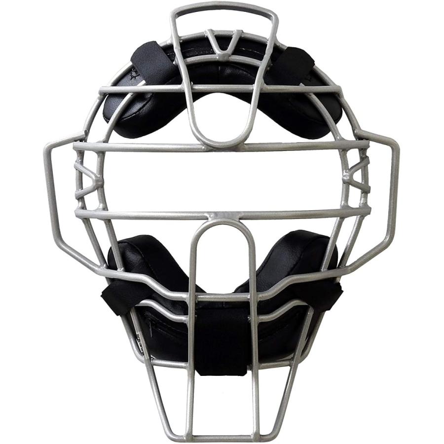 【年中無休】 超軽量 HI-GOLD(ハイゴールド) 硬式野球用マスク(スロートガード一体型) ブラック×シルバー M-765K その他野球用品