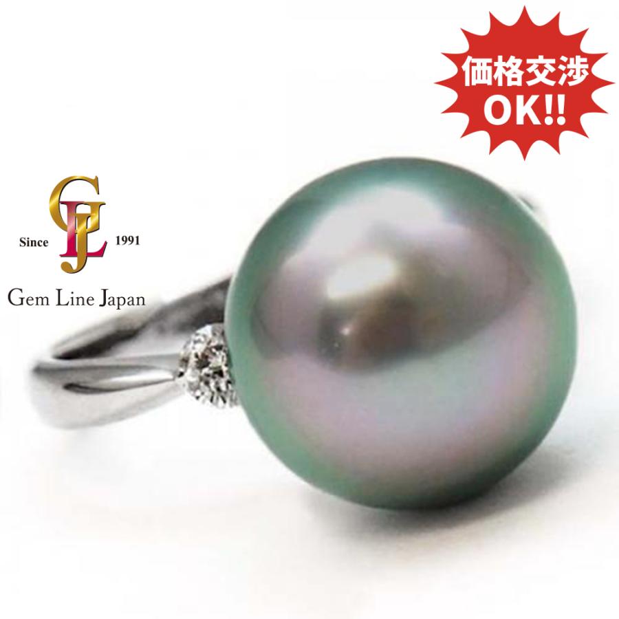 黒蝶真珠 ダイヤモンド プラチナリング 【公式通販】