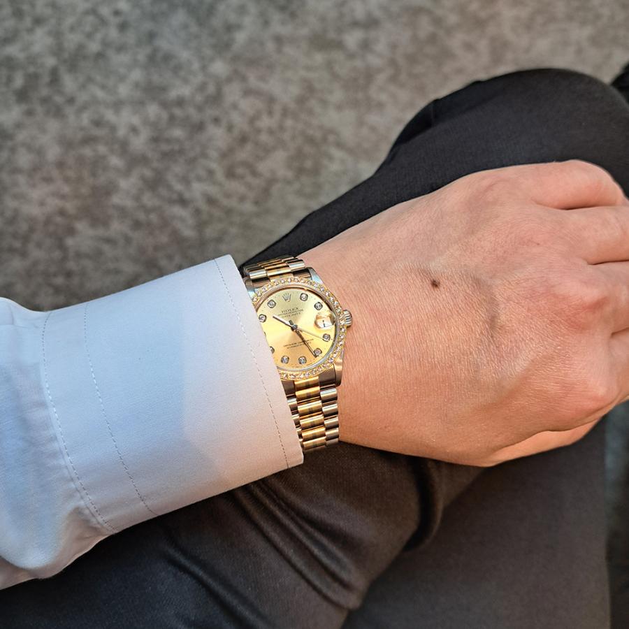 ロレックス デイトジャスト 68289G BIC トリドール W番 純正ダイヤ