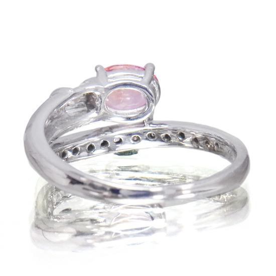 GRS鑑別書付 稀少石 パパラチア サファイア 0.91ct ダイヤモンド 0.30  