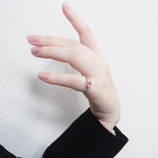 GRS鑑別書付 稀少石 パパラチア サファイア 0.91ct ダイヤモンド 0.30  