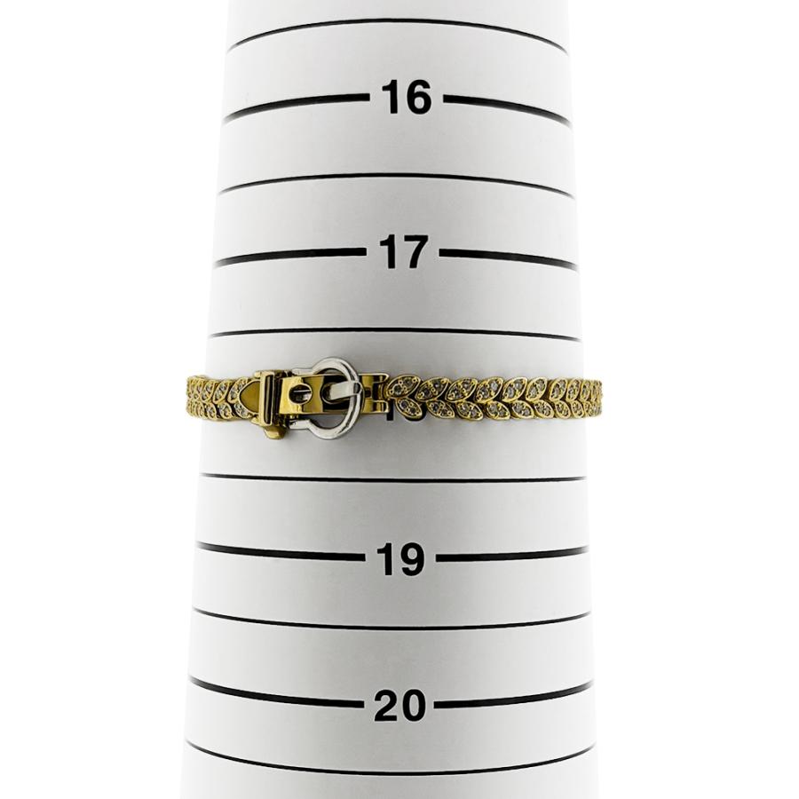 K18/Pt850 20.6g ベルト モチーフ ダイヤモンド 2.0ct デザイン 