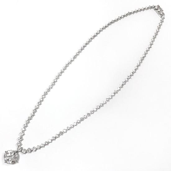 鑑付 大粒ダイヤモンド 10.18ct チェーントータル 10.30ct  プラチナ ネックレスの画像