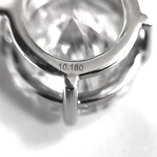 鑑付 大粒ダイヤモンド 10.18ct チェーントータル 10.30ct  プラチナ ネックレスの画像
