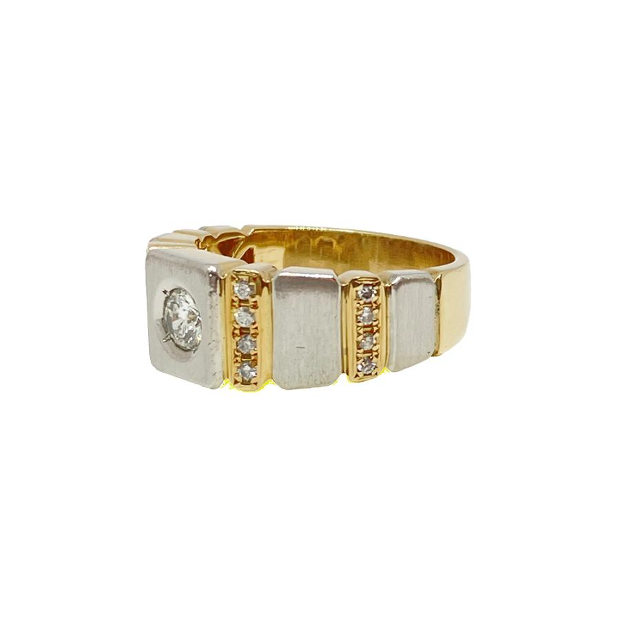 K18 Pt900 10.81g ダイヤモンド 0.266ct 脇石ダイヤ 0.14ct コンビ  