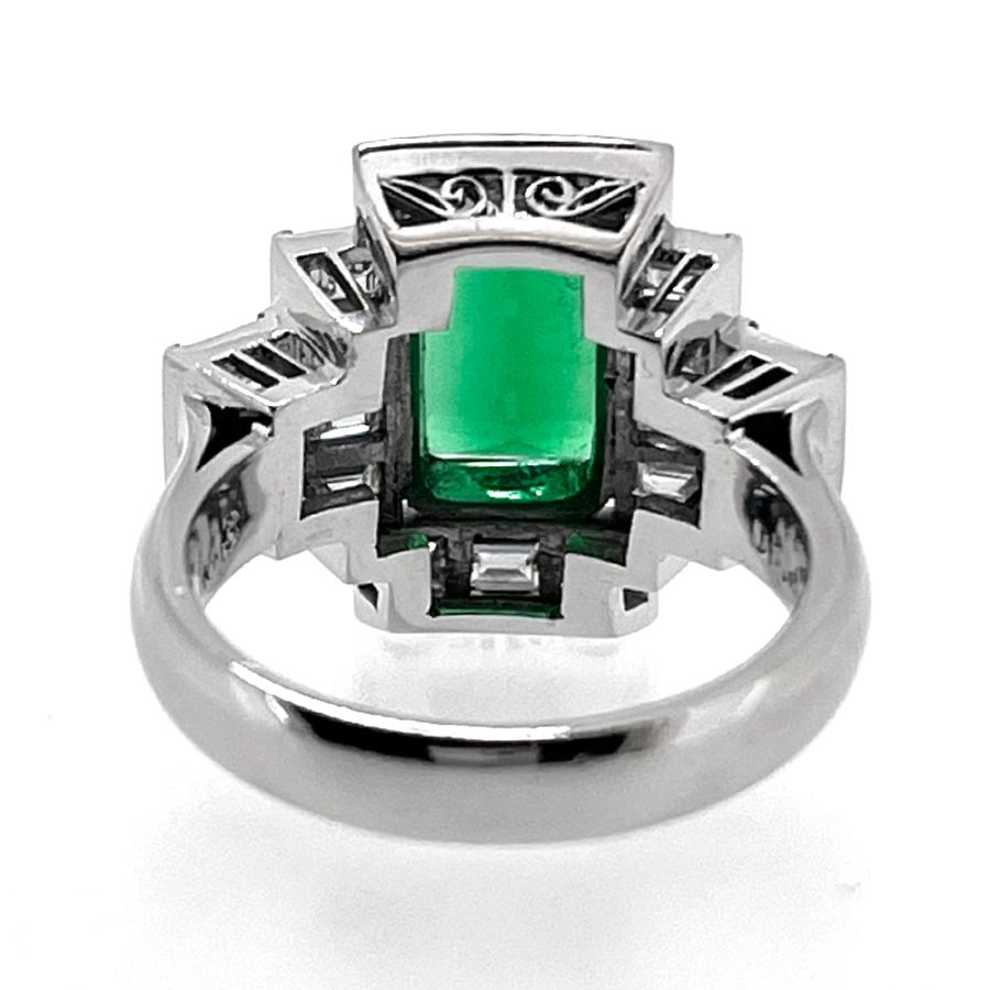 GIA鑑別書付 コロンビア産 F1 エメラルド 1.43ct ダイヤモンド 1.88ct