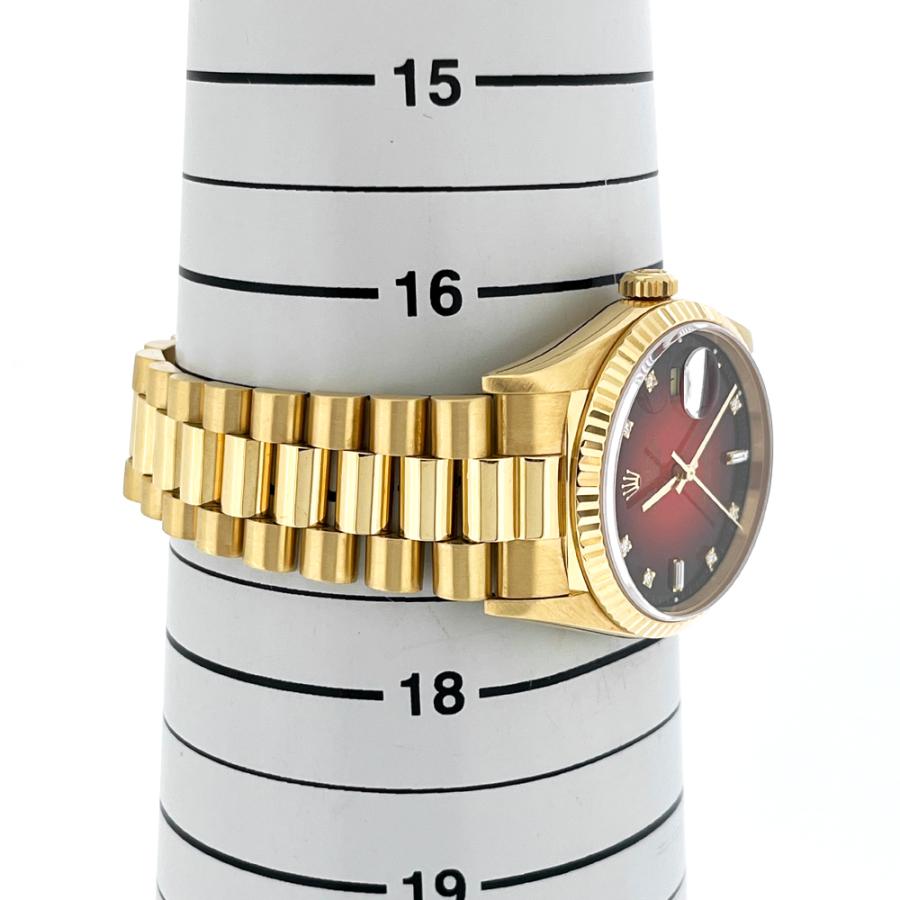 ロレックス デイデイト純正針18038/18238トリチウム デイデイト ロレックス 18238A W番 中東カレ赤グラ/10Pダイヤ メーカー