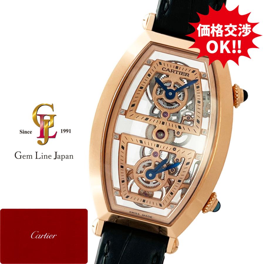 TONNEAU カルティエ トノー スケルトン ウォッチ デュアルタイム