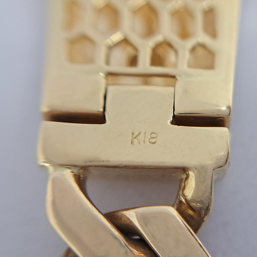 K18 48.3g ダイヤモンド トータル 0.87ct メンズ ベルトモチーフ 