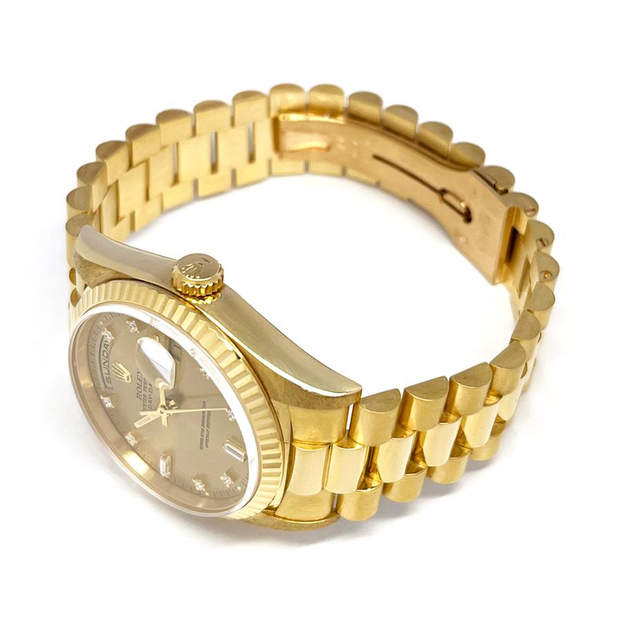 デイデイト ロレックス 18238A W番 シャンパン/純正10Pダイヤ 美品