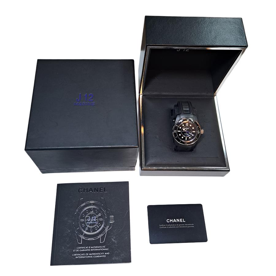 J12 シャネル H2558 マリーン 42mm ブラックセラミック ラバー ギャラ