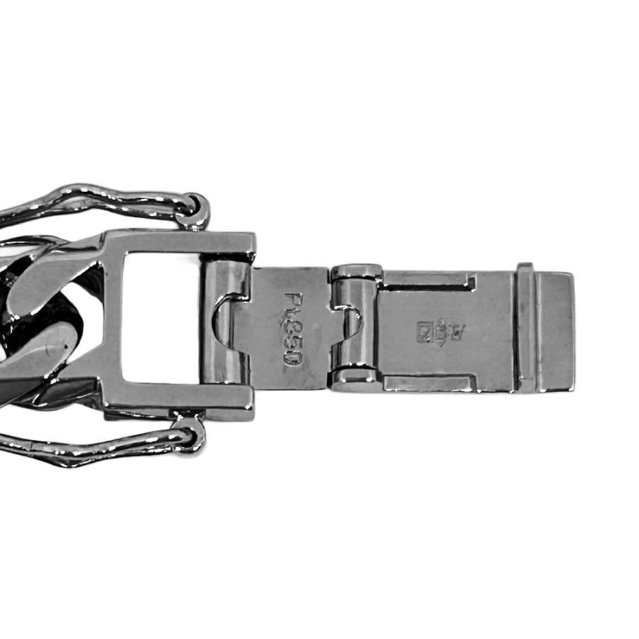 Pt850 検定マーク付き6面ダブル喜平 ブレスレット 72.22g/21cm
