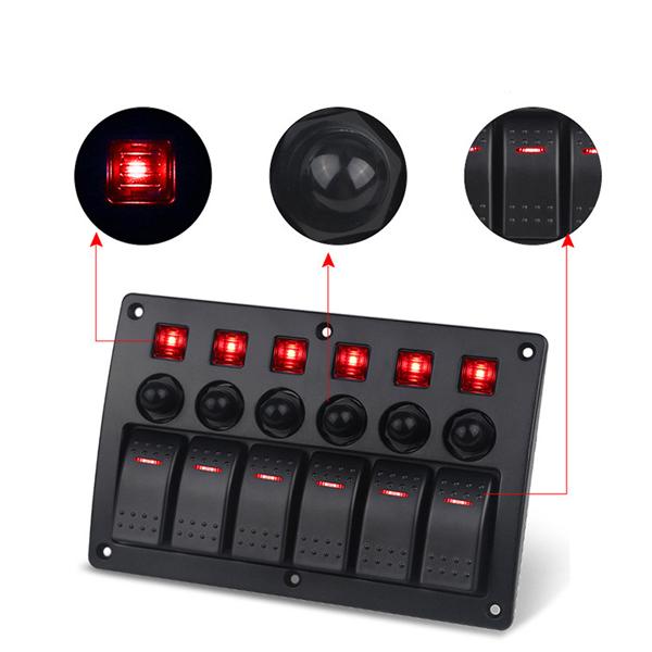 6連ロッカースイッチ　バッテリー切替スイッチ（青LEＤ）DC12V/24V　マリンボート　ヨット　トラック　バス　キャンピングカー |  | 02