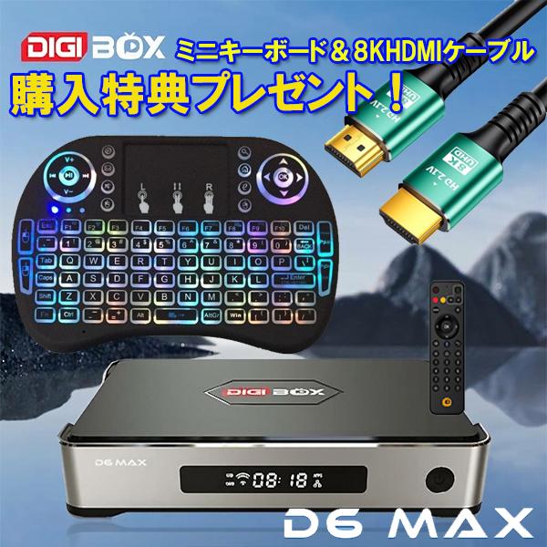 日本公式代理店 DIGIBOX D6 MAX 購入特典付き 2026年最新＆8K 4GB+64GB