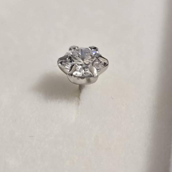 片耳 1個 PT900 Dカラー VVS2 IDEAL 1ct ピアス ラボグロウン