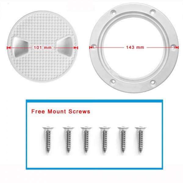 生簀の蓋　4インチ/143ｍｍ　防水　マリンボート　ハッチカバー　アクセスハッチ　プレジャーボート　漁船　船　ボルト付｜gemma-com｜02
