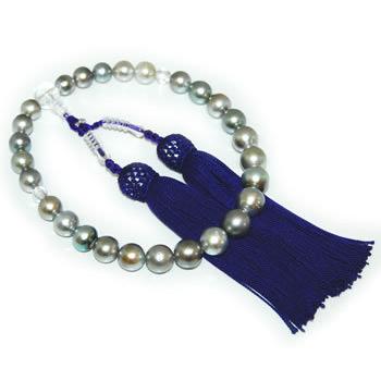 黒蝶タヒチ真珠数珠念珠全宗派使用可能保証＆手引き付63382