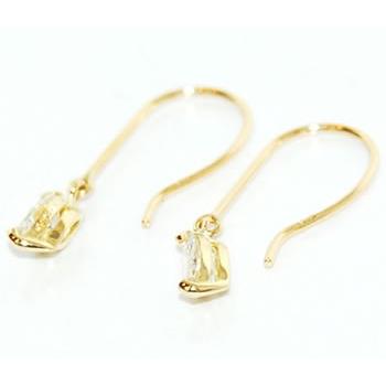 K18 マーキスカット ダイヤモンド 0.385ct シンプルデザイン 