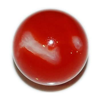 天然血赤珊瑚 サンゴ コーラル ルース 丸玉　片穴7.3mm コーラル-珊瑚 血赤色 丸珠 無穴 ルース 約11.1mm : 宝飾ジェム