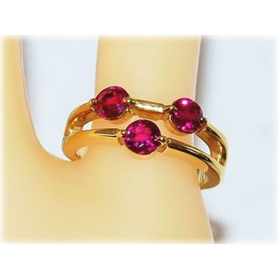 ラウンドカット ルビー-1.31ct K18イエローゴールド オリジナル