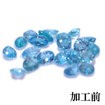 パライバトルマリン-0.07ct&ダイヤモンド 取り巻き フラーワーデザイン Pt オリジナル リング  (指輪)の画像