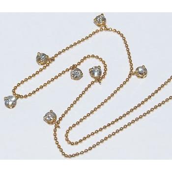 K18 ダイヤモンド-0.75ct オリジナル ステーション ネックレス