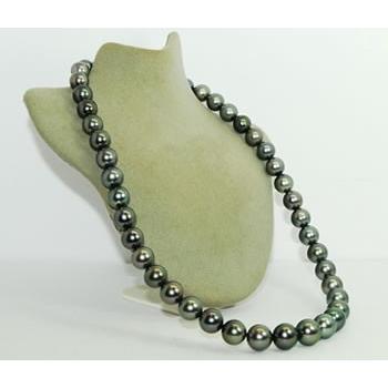 南洋黒蝶 タヒチパール-8〜10.9mm ピーコックグリーンカラー 連  