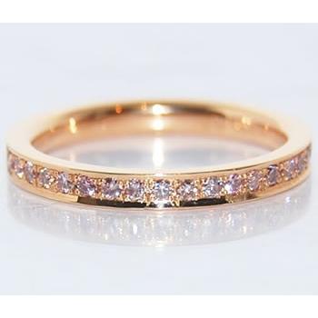 天然 ピンクダイヤモンド-0.207ct シンプル 一文字デザイン K18ピンクゴールド リング (指輪)｜gempalace-net