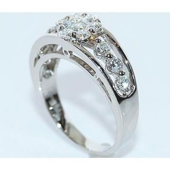 天然 ダイヤモンド-0.82ct 広幅 透かし フラワー/花デザイン プラチナ
