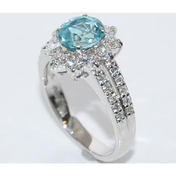 パライバトルマリン-1.448ct&ダイヤモンド-0.95ct 豪華 プラチナ