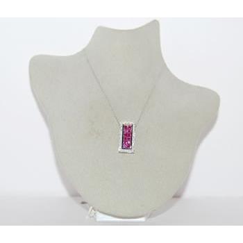 K18WG ミステリーセッティング ルビー-1.00ct&ダイヤモンド スクエア