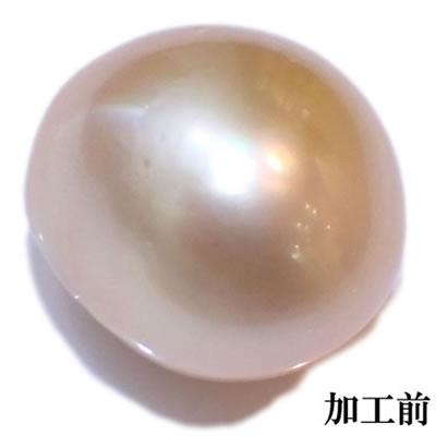 K18 南洋白蝶ゴールデンパール セミバロック系 真珠 15mmアップ
