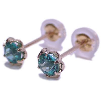 K18グレープガーネット パライバトルマリンリング・イヤリング