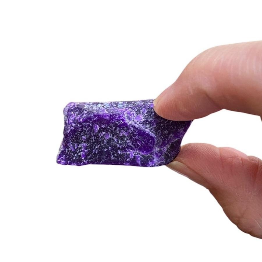 濃紫　スギライト原石 53.510ct  ヒーリングストーン　GRJソーティング付　天然石一点物の画像